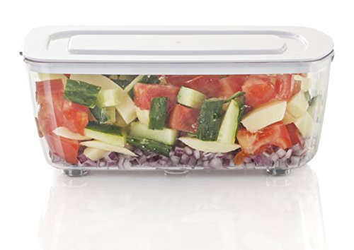 Brieftons QuickPush Food Chopper: Strongest & 200% More Container Capacity, 30% Heavier Duty, Onion Chopper, Kitchen Vegetable Dicer, Fruit and Cheese Cutter, with 3 Dicing Blades & Keep-Fresh Lid - Thumbnail 5