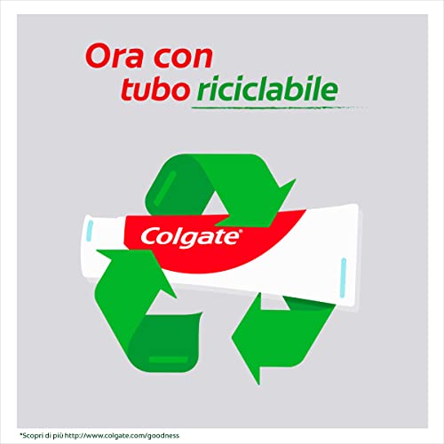Colgate - Dentifricio Triple Action 12x75ml (Consegna in 48 Ore), Dentifricio Protezione contro la Carie, Denti Bianchi, Alito Fresco, Protezione Smalto, Formula Sbiancante e Rinfrescante - 12
