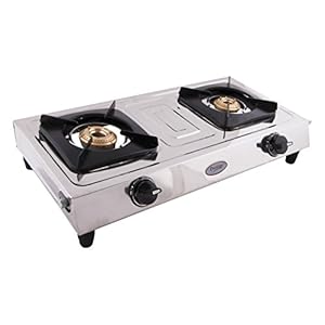 Prestige Star Stainless Steel Manual Ignition 2 Burners Gas Stove