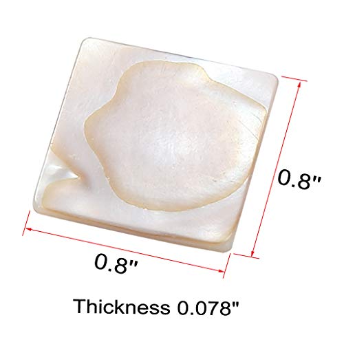 Mdluu 350Pcs Mother Of Pearl Mosaic Tiles, Natural Shell Tiles, Square Mosaic Pieces For Home Decoration, Crafts, 0.8"(L) X 0.8"(W) X 0.078"(T) #TOP2