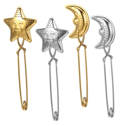 OFFSCH Loose Leaf Tea Strainer Set 4 Pcs Stainless Steel Tea Infuser Long Handle Ball Spoon