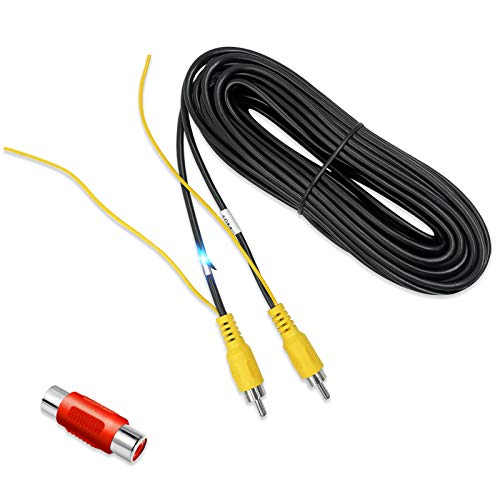 Pixelman Backup Camera Video Cable,32ft Double Shielded Car Rear View Camera RCA Extension Cord, Back Up Rearview Reverse Cam RCA Cable AV Connector Adapter Wire for SUV RV Pickup Truck by Pixelman - Used condition - US$7.48