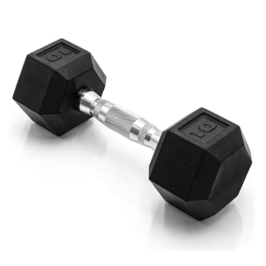 CAP Barbell 10 LB Coated Hex Dumbbell Weight, New Edition