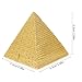 VOSAREA 2pcs Mini Pyramid Model Vintage Egyptian Pyramid Figurine Statue World Famous Building Sculpture Desktop Feng Shui Ornament Egypt Souvenirs Zen Sand Garden Accessories