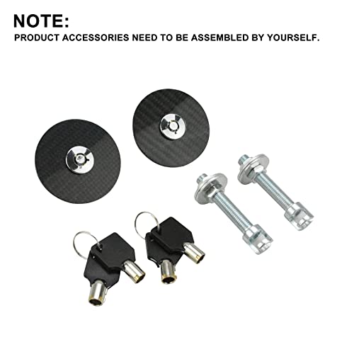 Voilamart Car Hood Lock Quick Release Latch Universal Aluminum Alloy Hood Latches Pins Lock Clip Kit Replacement Black Hood Latch Kit Safety Latch Pin #TOP5