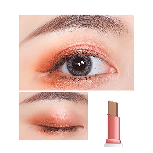 Ropalia Eye Shadow Stick Double Colors Glitter Gradient Shimmer Eyeshadow Pen Eye Brightener Stick 2 Tone Makeup Korean #TOP2