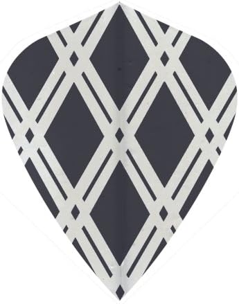 25 Sets #3547 AmeriThon Black Cut-To-Clear Antique Glass Look Dart Flights