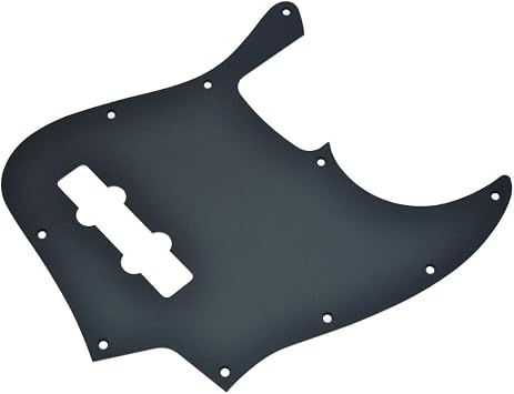 KAISH Matte Aluminium Jazz Bass Style Pickguard Metal Anodized J Bass Pick Guard Scratch Plate for American/Mexican Jazz J Bass Matte Black