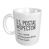 U.S. Postal Inspector Coffee Mug 11 oz - White Ceramic Cup, Funny Law Enforcement Officer Gift, Workplace Drinkware