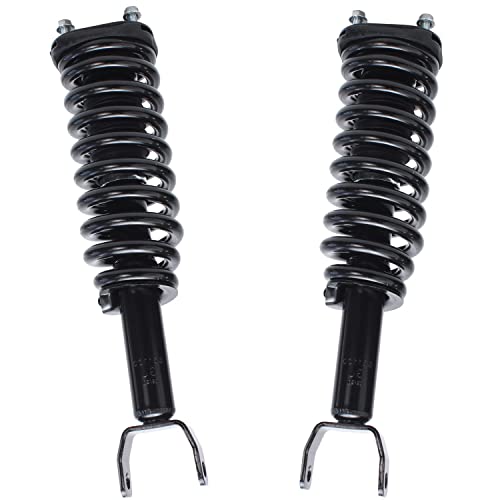 Image of Detroit Axle - 4WD Front End Suspension Kit for 2005-2009 Dodge Dakota Mitsubishi Raider 2 Ready Struts w /Coil Spring Assembly 2 Upper Control Arms w /Ball Joints 2 Sway Bars 2006 2007 2008 Replacement