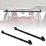 HeGeed 車用 ハンガー バー マルチグリップバー 長さ調整可能 83cm～156cm 突っ張り棒 つっかい棒（つっかえ棒） ポール工具不要 取付簡単 インテリアバー 滑り止め 伸縮ロッド衣類ハンガー 車内 釣り竿（ロッド）/スノーボード/スキー板/サーフボード/テント （2本セット）