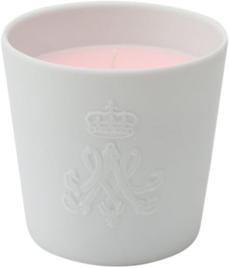 Metr Nina's Paris, Bougie Parfumée Marie Antoinette - Perfumed Luxury Versailles Rose Scented Candle in White Bisque Container, 12.6 oz