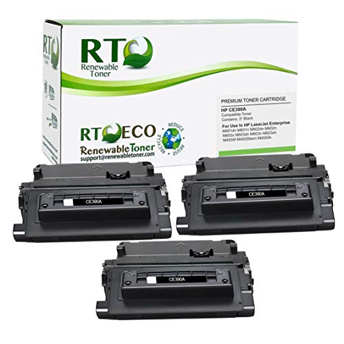 Renewable Toner Compatible Toner Cartridge Replacement for HP 90A CE390A Laser Printers M601 M602 M603 M4555 (Pack of 3) Renewable Toner Compatible Toner Cartridge Replacement for HP 90A CE390A Laser Printers M601 M602 M603 M4555 (Pack of 3)