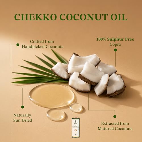 Image of Chekko Cold Pressed Virgin Coconut Oil 200ml | 100% Pure Natural Wood Pressed | Unrefined Virgin Edible Coconut Oil for Cooking, Baking, Hair & Skin Care | Premium Quality