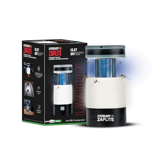 Image of Eveready Zaplite HL87, 5.5W Rechargeable Lantern + Mosquito Killer with UV LED Light, in-Built Powerbank, 360 Illumination, Portable & Durable, USB Type-C Charging, Powered by Li-ion Battery