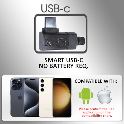 Auricular PTT USB-C sobre la oreja Klein Electronics para sistemas Android e iOS 4