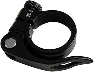 1Pcs Bicycle Seat Tube Clamp 31.8mm, Premium Bike Seat Post Clamp, Bike Seatpost Clamp, Aluminum Alloy Quick Release Bicycle Seatpost Tube Clip, Inside Diameter of Seat Tube Clamp 31.8mm (Black)