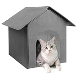 Akfldms wasserdichte Streunerkatzenschutzhütten, Außenkatzenhäuser, Wetterfeste Isolierte Katzen- und Hundeunterkünfte C