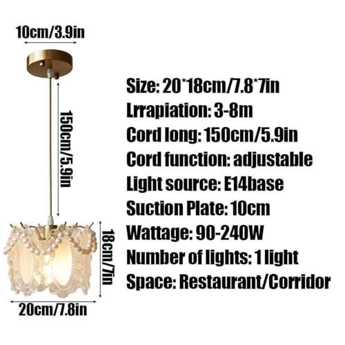 Lámparas de araña de techo ajustables para pasillo y dormitorio E14 5