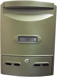 Residential Mailboxes for Outside Wall Mount Mailbox Vintage Style Post Box Home Metal Large Capacity with Key Lock Or Combination Lock Postal Box