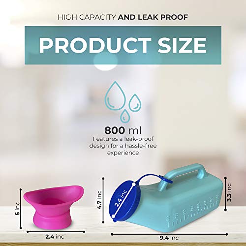 Minion Portable Urinal For Women And Men - Travel Porta Potty For Car, Camping, Hiking, And Travel - Adult Travel Potty With Male And Female Child Urinal Attachments - With Bag And Handkerchiefs #TOP2