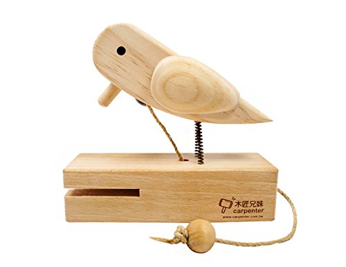 Vintage, Rustic DIY Wooden Door Knocker, Woodpecker, Playhouse Treehouse Classic Doorbell with Pull Cord