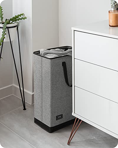 Soledi 70L Slim Laundry Hamper, Foldable Laundry Basket With Handle, Small Hampers For Clothes Carry And Move, Corner Narrow Laundry Hamper For Bedroom, Bathroom, Dorm, College. Grey #TOP1