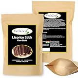 VedaZest Organic Licorice Root Sticks 100% Pure, Raw Natural Licorice Root Chew Sticks (100g), Non-GMO, Dried & Pure Mulethi