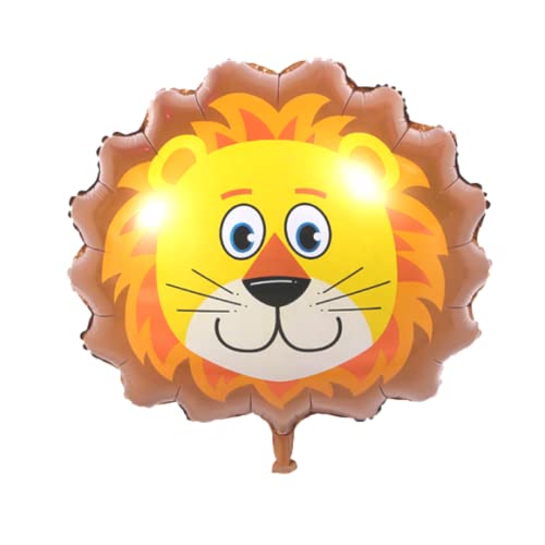Image of Party Decorz Lion Face Foil Balloon Big Size (25X28 Inch,1 pcs) Jungle /Safari /Animal Theme Birthday Party Foil Balloon For Children Birthday Party Decoration
