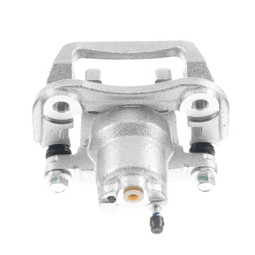 Image of Detroit Axle - Rear Right Brake Caliper for 04-06 RX330, 07-09 RX350, 06-08 | RX400h, 06-07 Toyota Highlander Hybrid Disc Brake Caliper w /Bracket Replacement Passenger Side Assembly
