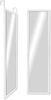 Comprar CHELY INTERMARKET MOD19300 Espejo De Puerta Cuerpo Entero Blanco Rayas Estilo Moderno Minimalista 30x120cm Ideal Para Vestidor Entrada Diseño Vertical Con Kit De Colgar Montaje Fácil Madera Ingenieria