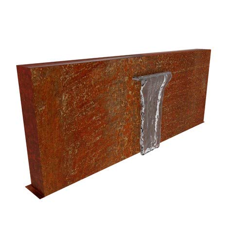 Round Wood Wefe Free Standing Corten Steel Pond Wall 300cm - Water Feature - Garden Design