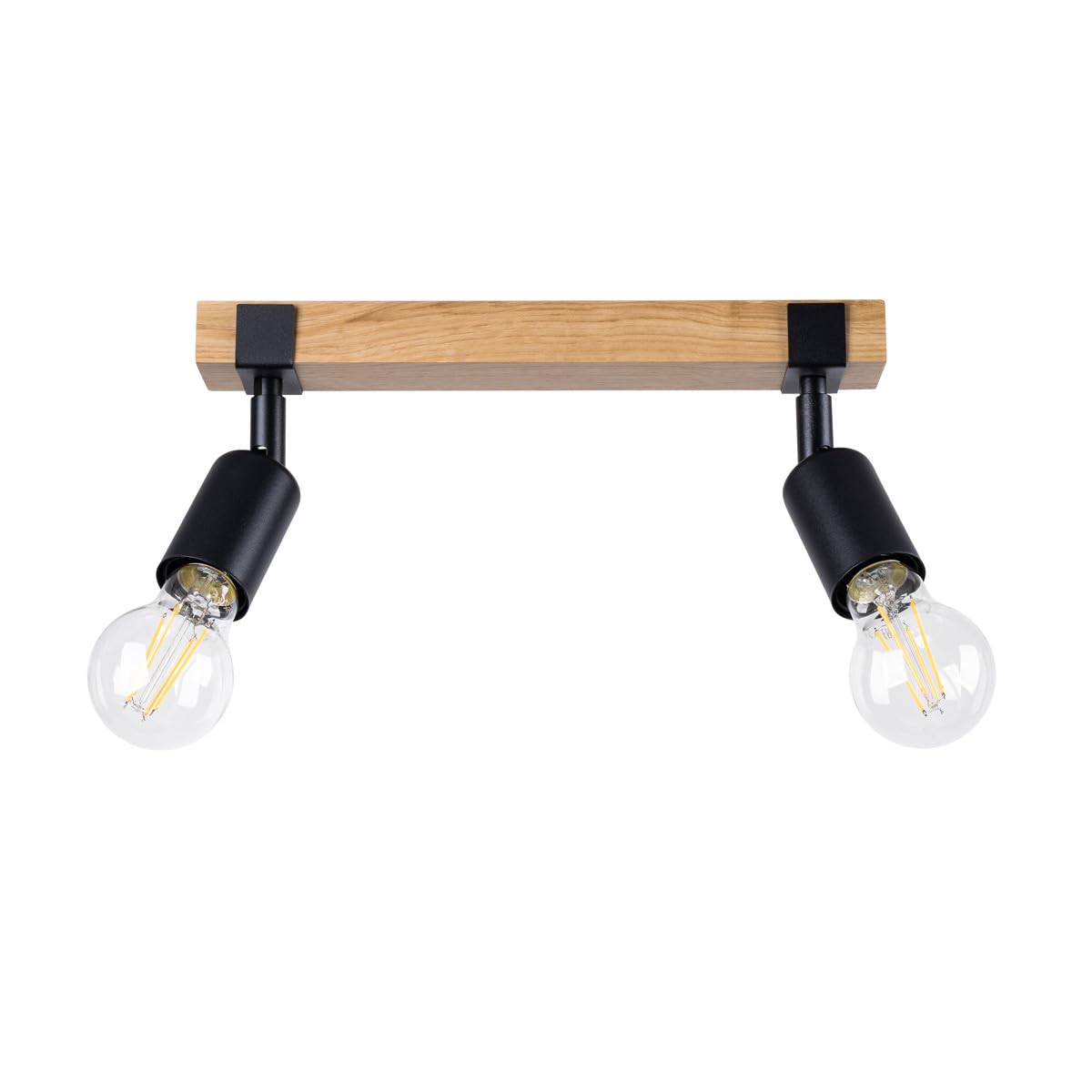 Spot de plafond double bois Sollux Zuca pour eclairer le salon moderne