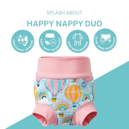Splash About Happy Nappy Duo Reusable Swim Diaper, Up & Away, 12-24 Months2