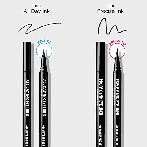 Eyeliner KISS marcador negro impermeable 1 pack miniatura 6