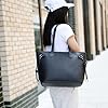 AOSSTA Womens Tote Bags For School Large City Bag Design Roomy Shoulder Bag for Work Shopping Travel (Black) #2