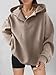 ANRABESS Womens Oversized Hoodies V Neck Sweatshirts Fleece Long Sleeve Pullover Y2K Clothes 2025 Fall Trendy Outfits Coffee Grey M