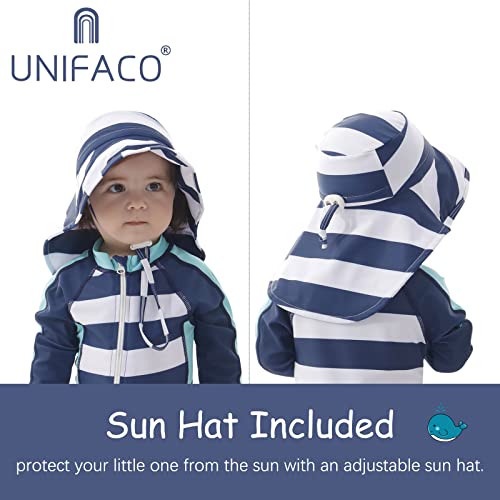 image for UNIFACO Baby Swimsuit 9-12 Months Rash Guard Swimwear Infant Bathing S