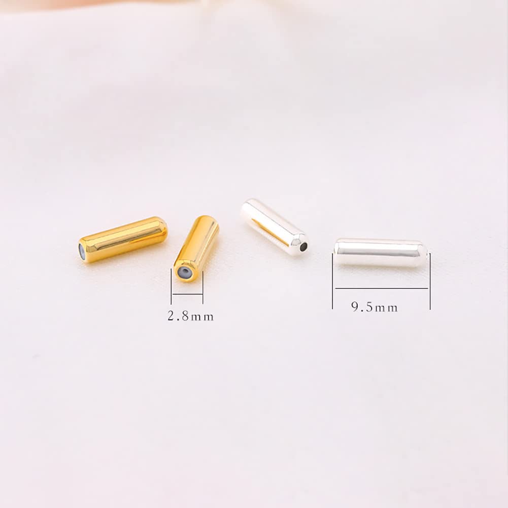 GSHLLO 50 piezas de metal con cierre de solapa para broche, color plateado
