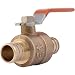 SharkBite 22462LFA Barb Ball Valve 3/4 inch, Water Valve Shut Off, Crimp Rings, Clamp Rings