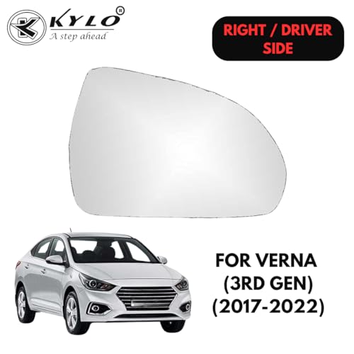 Image of Kylo Verna 3nd Gen (2017-2022) Driver Side (Right Side) Car Side Mirror Glass /Tukdi /Sub Mirror Plate