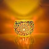 Handgefertigter türkischer Mosaik-Kerzenhalter, rund, bunt, Dekoration für Schlafzimmer und Wohnzimmer, Zuhause, Ambiente, Licht, Kindertag, handgefertigt, Geschenk, kreatives Festival-Geschenk