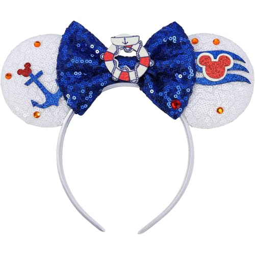 JOESTAR - JOESTAR Souris oreilles Bow Sequins décorations de fête Costume Cosplay pour les filles et les femmes, tête de souris pour les femmes filles (Le style 6)