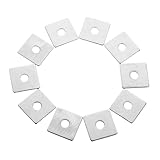 Alipis 10Pcs Square Flat Washers Sturdy Stainless Steel Washers for Home and Industry Use Smooth Surface for Reliable Performance