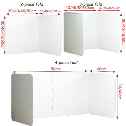 Protector de salpicaduras de aceite plegable blanco para estufas de cocina 4