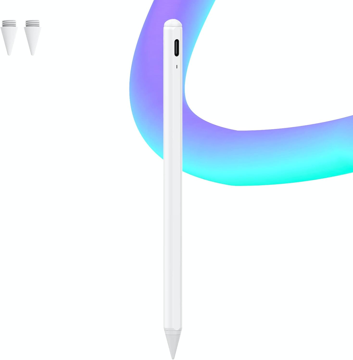 Stylus pen for iPad with Palm Rejection, Tilting Sensitivity, Magnetic Absorption for Apple iPad 6/7/8th, iPad Pro 11'' 1st/2nd, iPad Pro 12.9
