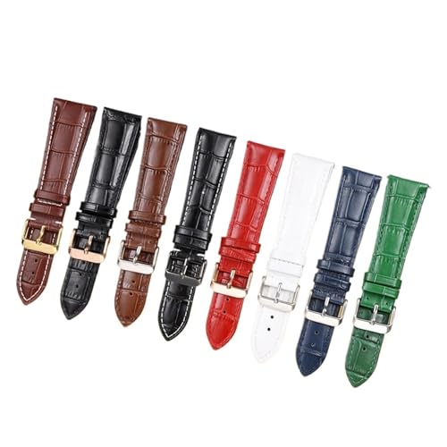 Bracelet de montre en cuir de veau 18mm 20mm 22mm 24mm avec boucle solide