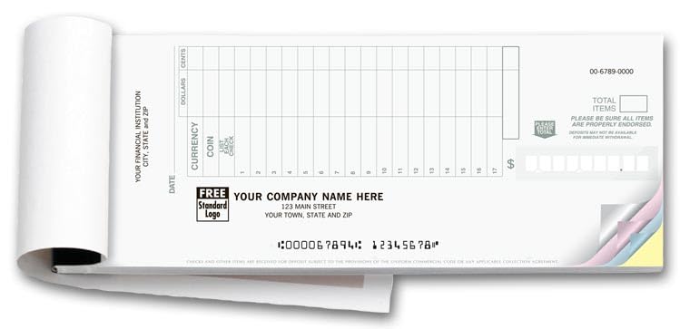 100018-2 Classic Design 2-Part Booked Deposit Tickets 8 7/8 x 3 3/8" Qty 150 Tickets