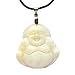 OVALBUY Shell Tibetan Buddhist Smile Buddha Amulet Pendant