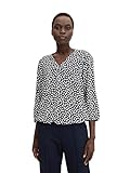 TOM TAILOR Damen Bluse mit Muster 1032575, 30350 - Navy Geometric Design, 36